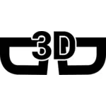 Óculos 3D vector ícone